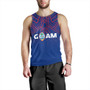 Guam Tank Top - Flag Color With Traditional Patterns