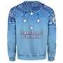 Federated States Of Micronesia Sweatshirt - Flag Color With Traditional Patterns