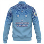 Federated States Of Micronesia Baseball Jacket - Flag Color With Traditional Patterns