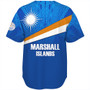 Marshall Islands Baseball Shirt - Flag Color With Traditional Patterns