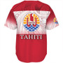 Tahiti Baseball Shirt - Flag Color With Traditional Patterns