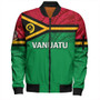 Vanuatu Bomber Jacket - Flag Color With Traditional Patterns