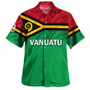 Vanuatu Hawaiian Shirt - Flag Color With Traditional Patterns