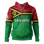 Vanuatu Hoodie - Flag Color With Traditional Patterns
