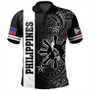 Philippines Polo Shirt Lauhala Half Concept Black