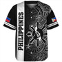 Philippines Baseball Shirt Lauhala Half Concept Black