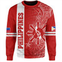 Philippines Sweatshirt Lauhala Half Concept Red