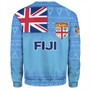 Fiji Sweatshirt - Flag Color With Traditional Patterns