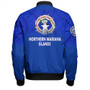 Northern Mariana Islands Bomber Jacket - Flag Color With Traditional Patterns