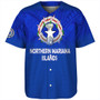 Northern Mariana Islands Baseball Shirt - Flag Color With Traditional Patterns