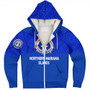 Northern Mariana Islands Sherpa Hoodie - Flag Color With Traditional Patterns