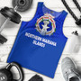 Northern Mariana Islands Tank Top - Flag Color With Traditional Patterns