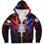 Philippines Sherpa Hoodie - Guam Seal With Philippines Sun And Stars