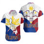 Philippines Short Sleeve Shirt - Philippines National Bird With Sun And Stars Style