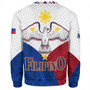 Philippines Sweatshirt - Philippines National Bird With Sun And Stars Style