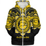 Hawaii Sherpa Hoodie Custom Nanakuli High & Intermediate School Home Of Golden Hawks Tribal Style