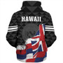 Hawaii Sherpa Hoodie Flag Alohawaii Kakau Pattern