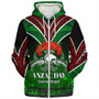 New Zealand Sherpa Hoodie - Anzac Day Silver Ferns Kiwi Birds Style