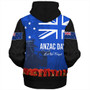 New Zealand Sherpa Hoodie Flag Anzac Day And Red Poppy