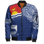 Kiribati Bomber Jacket Polynesian Flag With Coat Of Arms