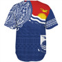 Kiribati Baseball Shirt Polynesian Flag With Coat Of Arms