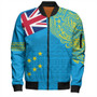 Tuvalu Bomber Jacket Polynesian Flag With Coat Of Arms