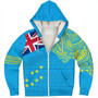 Tuvalu Sherpa Hoodie Polynesian Flag With Coat Of Arms