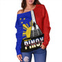 Philippines Filipinos Off Shoulder Sweatshirt - Proud To Be Pinoy Rizal Park