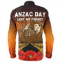 New Zealand Long Sleeve Shirt Anzac Day Lest We Forget Silver Fern