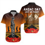New Zealand Short Sleeve Shirt Anzac Day Lest We Forget Silver Fern