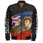 New Zealand Bomber Jacket Custom Remembrance Day The Red Poppy