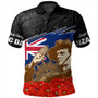 New Zealand Polo Shirt Custom Remembrance Day The Red Poppy