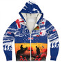 New Zealand Sherpa Hoodie New Zealand And Australian Army Corps ANZAC Day Commemoration