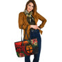 Fiji Leather Tote Bag Polynesian Turtle Tropical