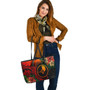 Yap Leather Tote Bag Polynesian Turtle Tropical