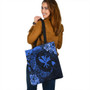 Hawaii Tote Bag Polynesian Turtle Tropical Blue