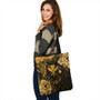 Hawaii Tote Bag Polynesian Turtle Tropical Golden