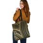 Polynesia Tote Bag Polynesian Pattern Tattoo Gold