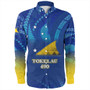 Tokelau Long Sleeve Shirt Flag Color With Traditional Patterns