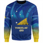 Tokelau Sweatshirt Flag Color With Traditional Patterns