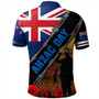 New Zealand Polo Shirt Lest We Forget Poppy Barbwire Style