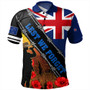 New Zealand Polo Shirt Lest We Forget Poppy Barbwire Style