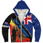 New Zealand Sherpa Hoodie Lest We Forget Poppy Barbwire Style