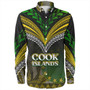 Cook Islands Long Sleeve Shirt Flag Color With Traditional Patterns