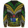 Cook Islands Sweatshirt Flag Color With Traditional Patterns