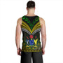 Cook Islands Tank Top Flag Color With Traditional Patterns