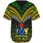 Cook Islands Baseball Shirt Flag Color With Traditional Patterns