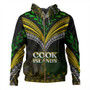 Cook Islands Hoodie Flag Color With Traditional Patterns
