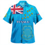 Tuvalu Hawaiian Shirt Flag Color With Traditional Patterns