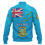 Tuvalu Baseball Jacket Flag Color With Traditional Patterns